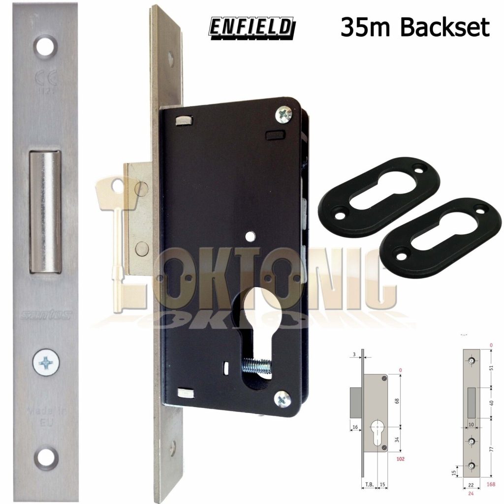 Enfield 35mm Narrow Stile Van Dead Lock Case Door Shed Gate Garage ...