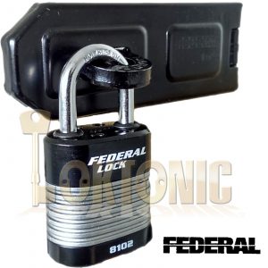 FEDERAL HIGH SECURITY VAN SHED GATE HASP STAPLE AND PADLOCK COMBO FD1056 FD8102