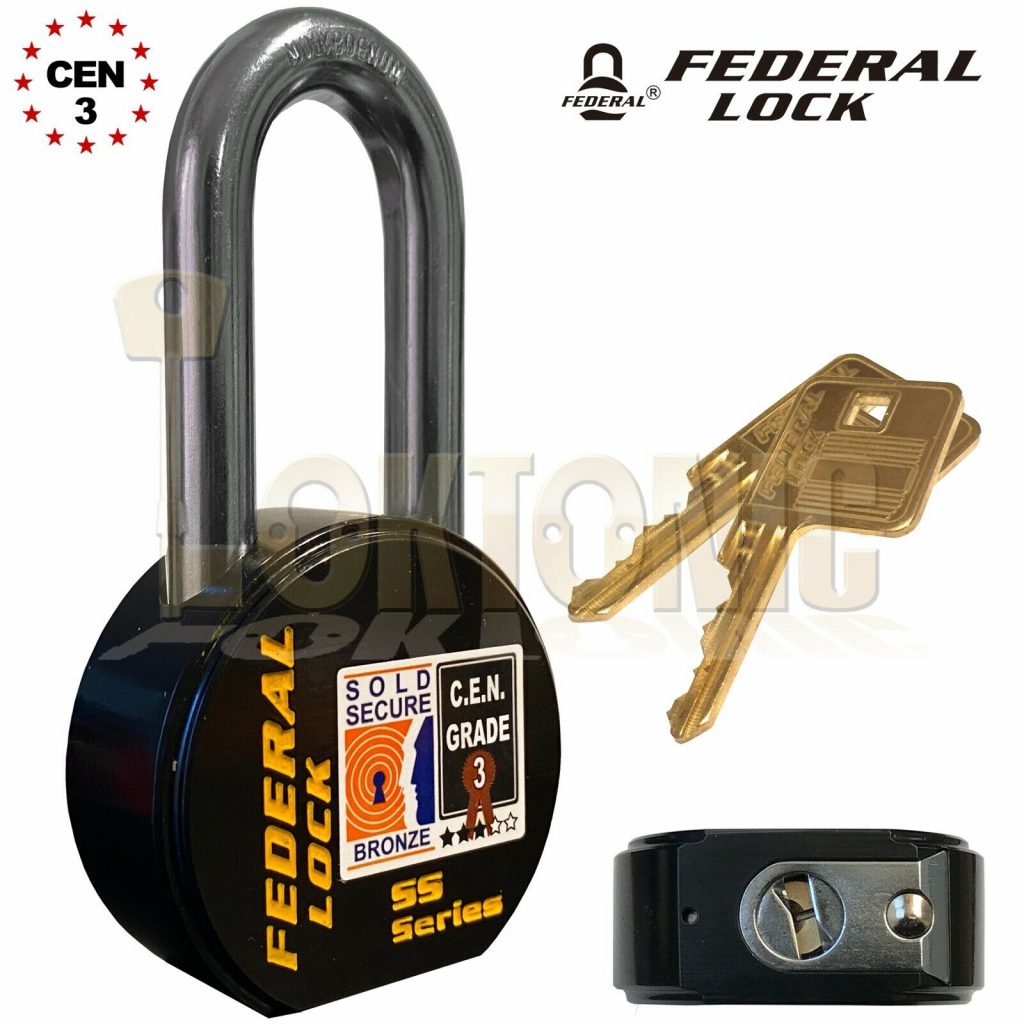 Federal 902 Sold Secure CEN Grade 3 Heavy Duty Solid Steel Long Shackle ...