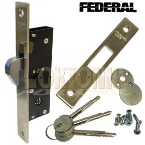 Federal FD-TX190H Narrow Stile Sliding Van Door Hook Bolt Lock Gate Shed UPVc