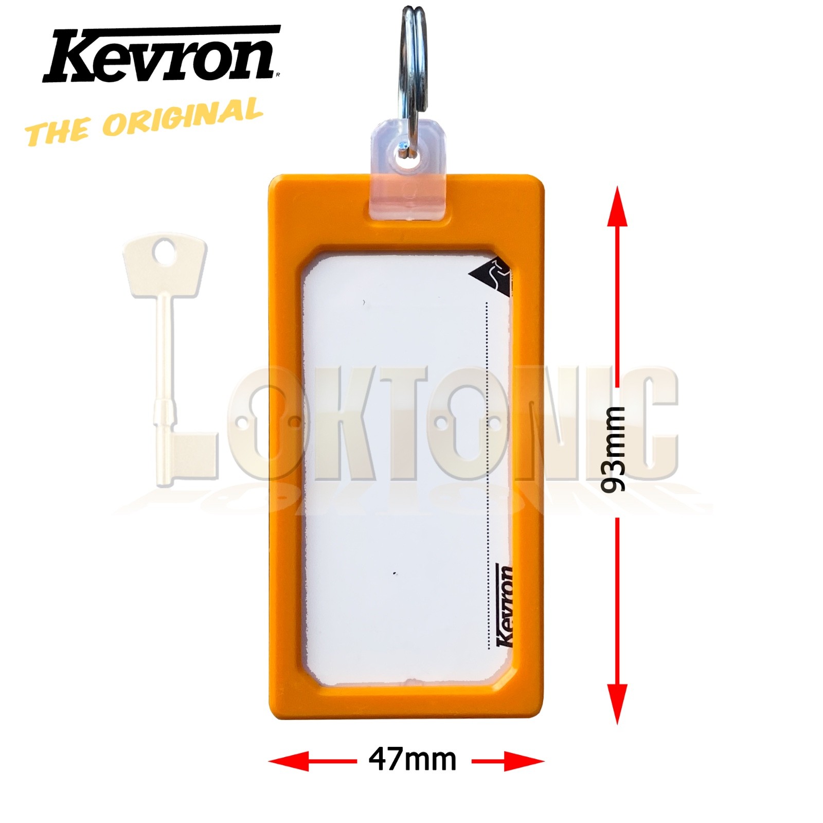 Kevron Pack10 Orange Large Premier Hotel Key Tags Garage School Car Show Locker - Image 3