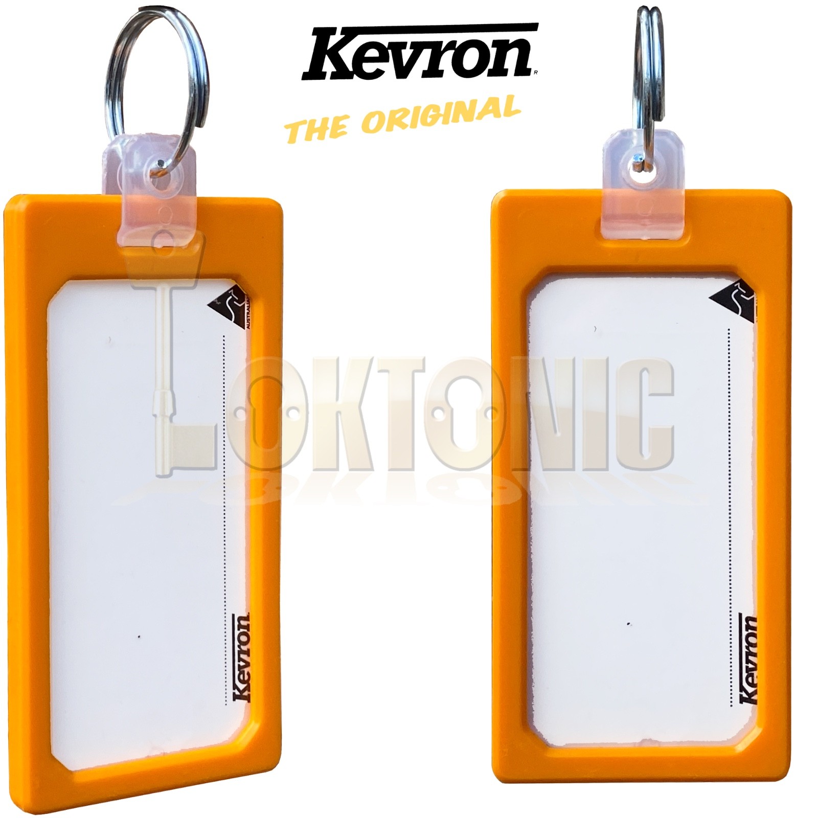 Kevron Pack10 Orange Large Premier Hotel Key Tags Garage School Car Show Locker