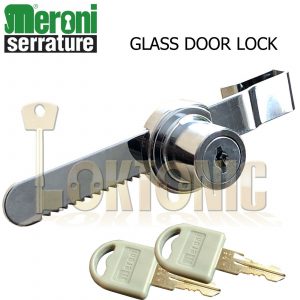 Meroni Ratchet Glass Sliding Show Case Store Display Door Lock Cabinet Drawer