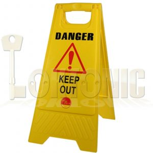 Professional Caution Shield A-Frame Safety Warning Sign Keep Out 610 x 300 x 30