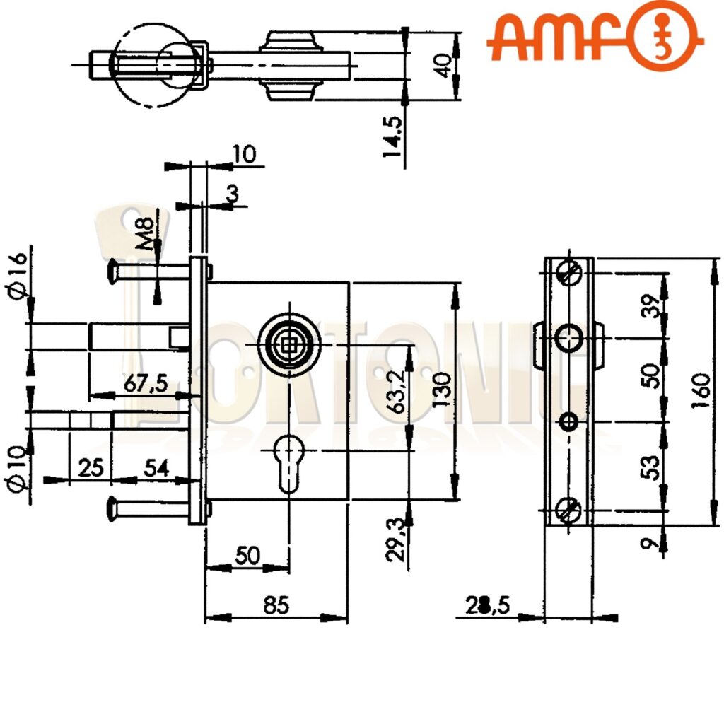 AMF107ZW Heavy Duty Gate Sash Lock For Wrought Iron Gates Made In ...