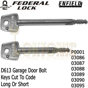 Additional Enfield Garage Door Bolt Spare Extra Keys Cut To Code Long Or Short