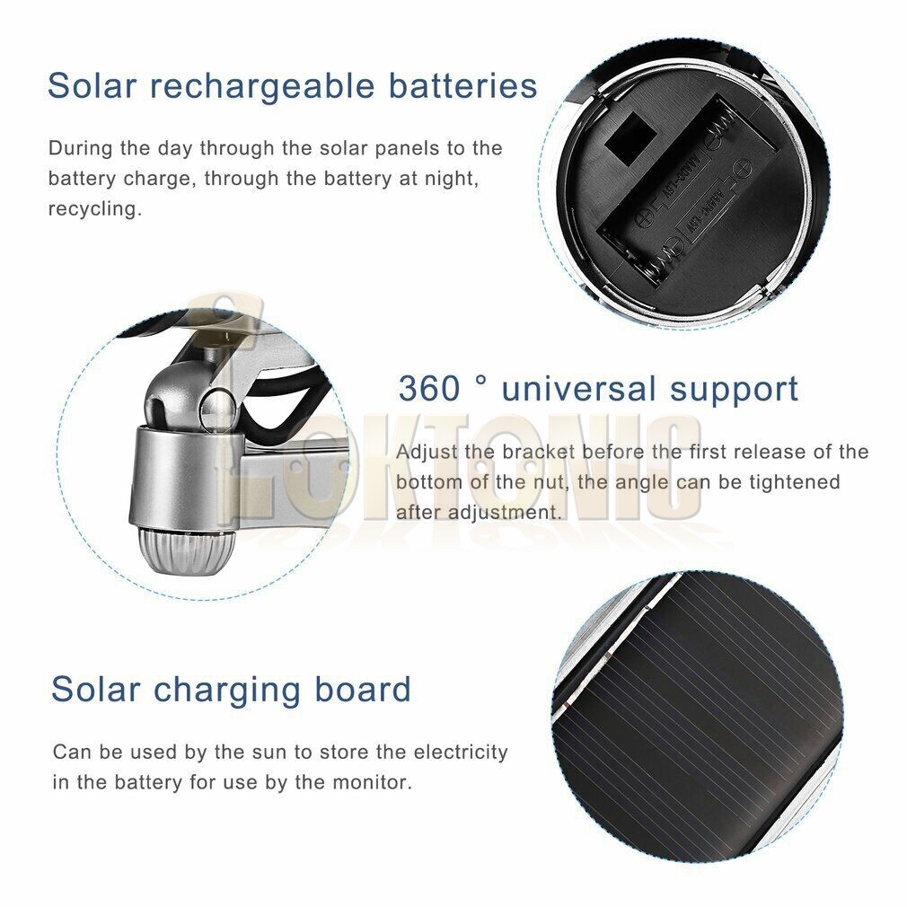 Amtech Dummy Surveillance Bullet Cam LED Light Solar Powered Fake CCTV Replica - Image 8