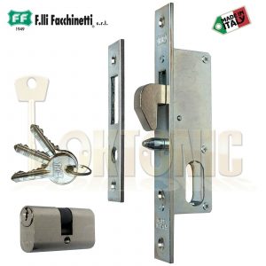 Facchinetti Narrow Stile Small Oval Cylinder Hook bolt Sliding Door Lock