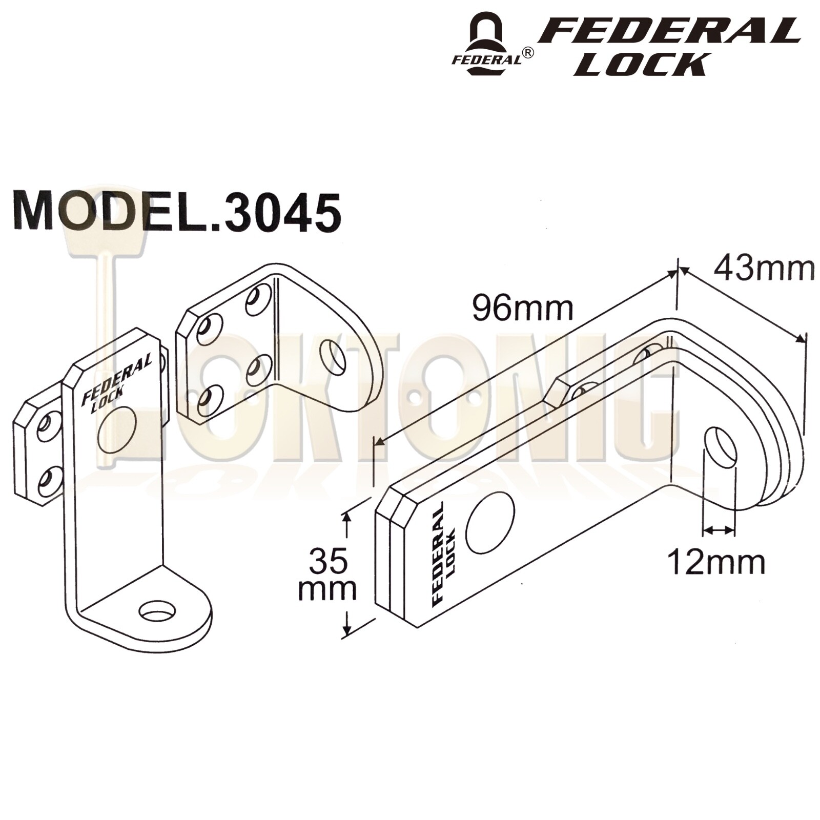 Federal High Security Swing Hasp And Staple For Garages Gates Sheds - Image 9