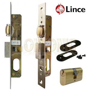 Lince Mortice Narrow Stile Sash Roller Latch Lock With Small Oval Cylinder UPVc