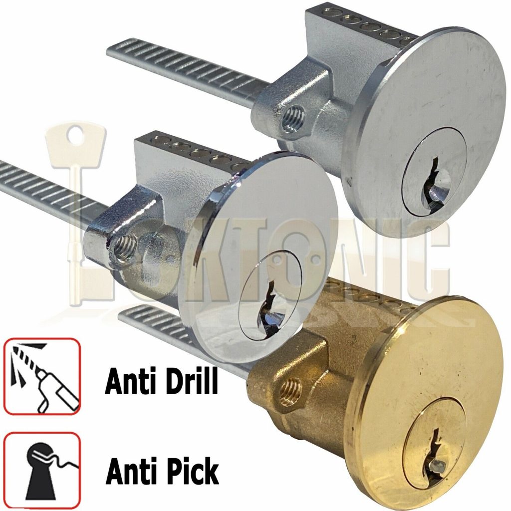 Rim Cylinder Night Latch Door Lock Polished Chrome Brass Satin Yale ...