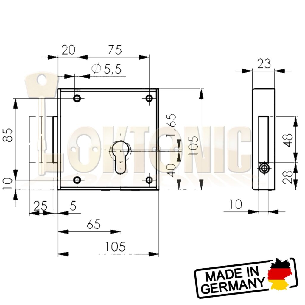 AMF 100Z Double Throw Zinc Plated Heavy Duty Rim Dead Lock Gate Shed ...