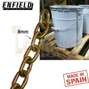 Enfield 8mm ⌀ Through Hardened Security Heavy Duty Chain 30 Metre Length