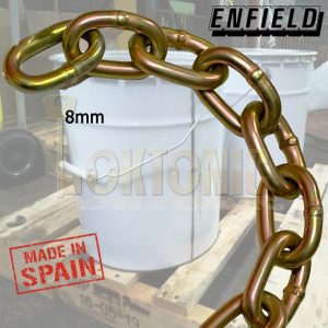 Enfield 8mm ⌀ Through Hardened Security Heavy Duty Chain 30 Metre Length