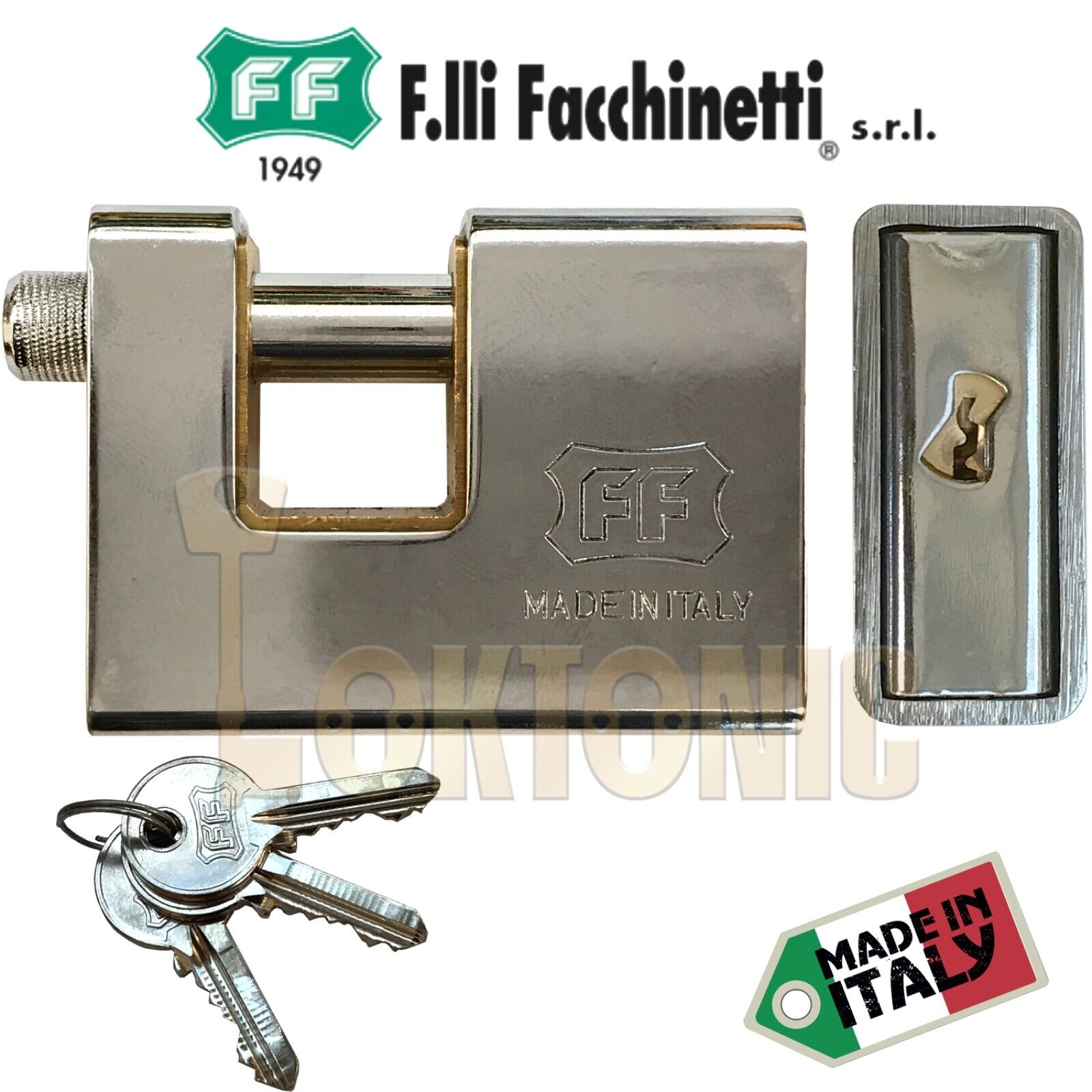 Facchinetti FF8370 Fully Armoured Container Steel Roller Shutter Garage Padlock
