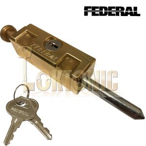 Federal Gold High Security Sliding Patio Door Lock Window Locking Dead Bolt