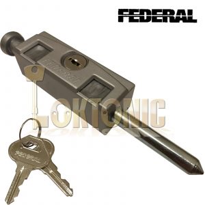 Federal Silver High Security Sliding Patio Door Lock Window Locking Dead Bolt