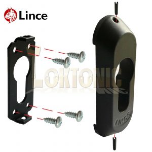 Lince High Security Black Euro Cylinder Escutcheon Keyhole Cover Plate Van Doors