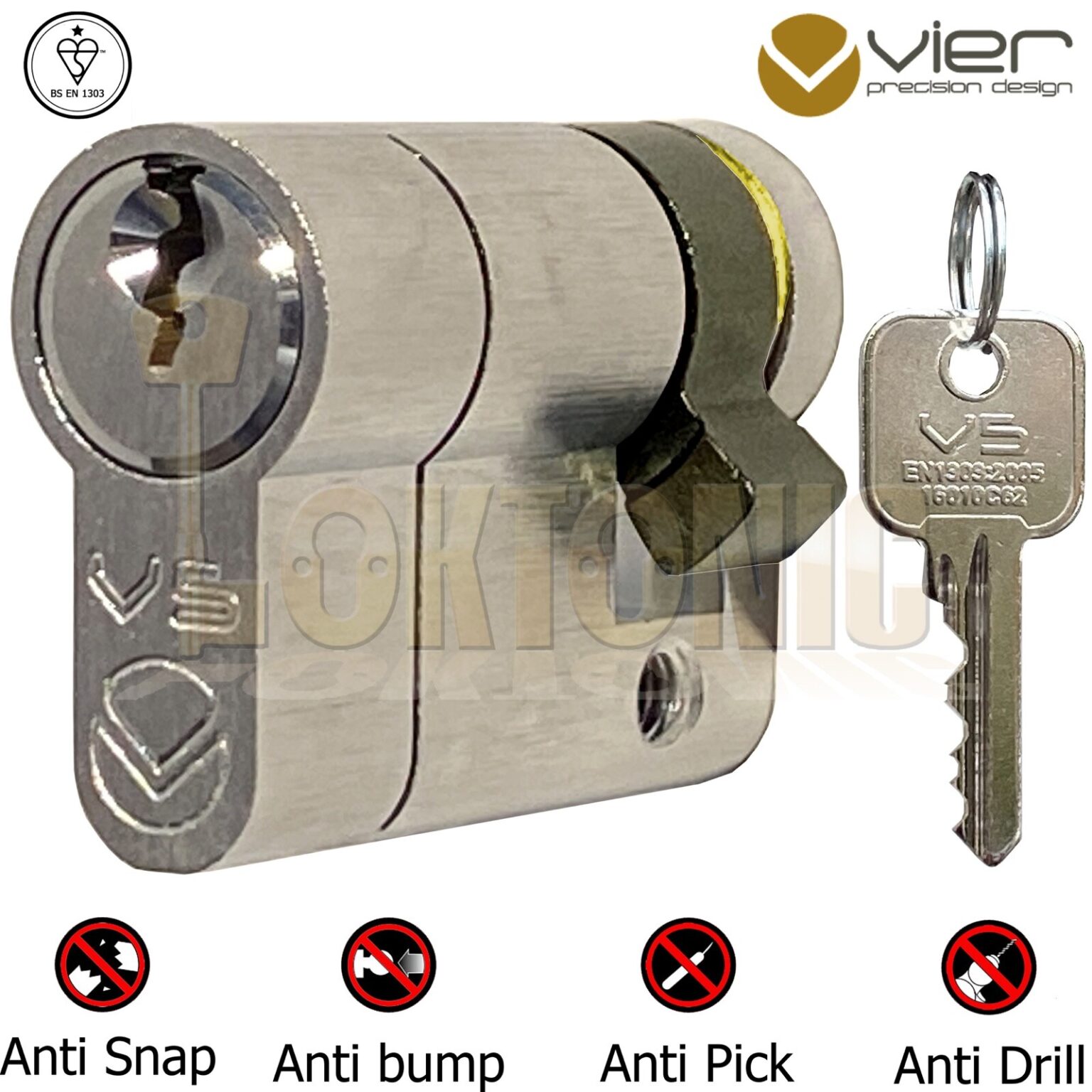 Vier V5 Half Euro Cylinder Lock Barrel Garage Van Door Roller Shutter ...