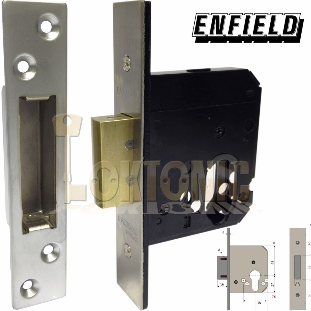 Enfield D731 Dual Profile Euro Oval Cylinder Mortice Deadlock Lock Case ...