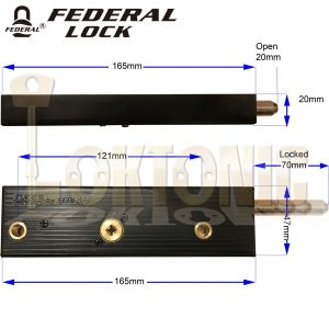 Federal Enfield Garage Door Locks Bolts R/H Or L/H Singles High Security MK5