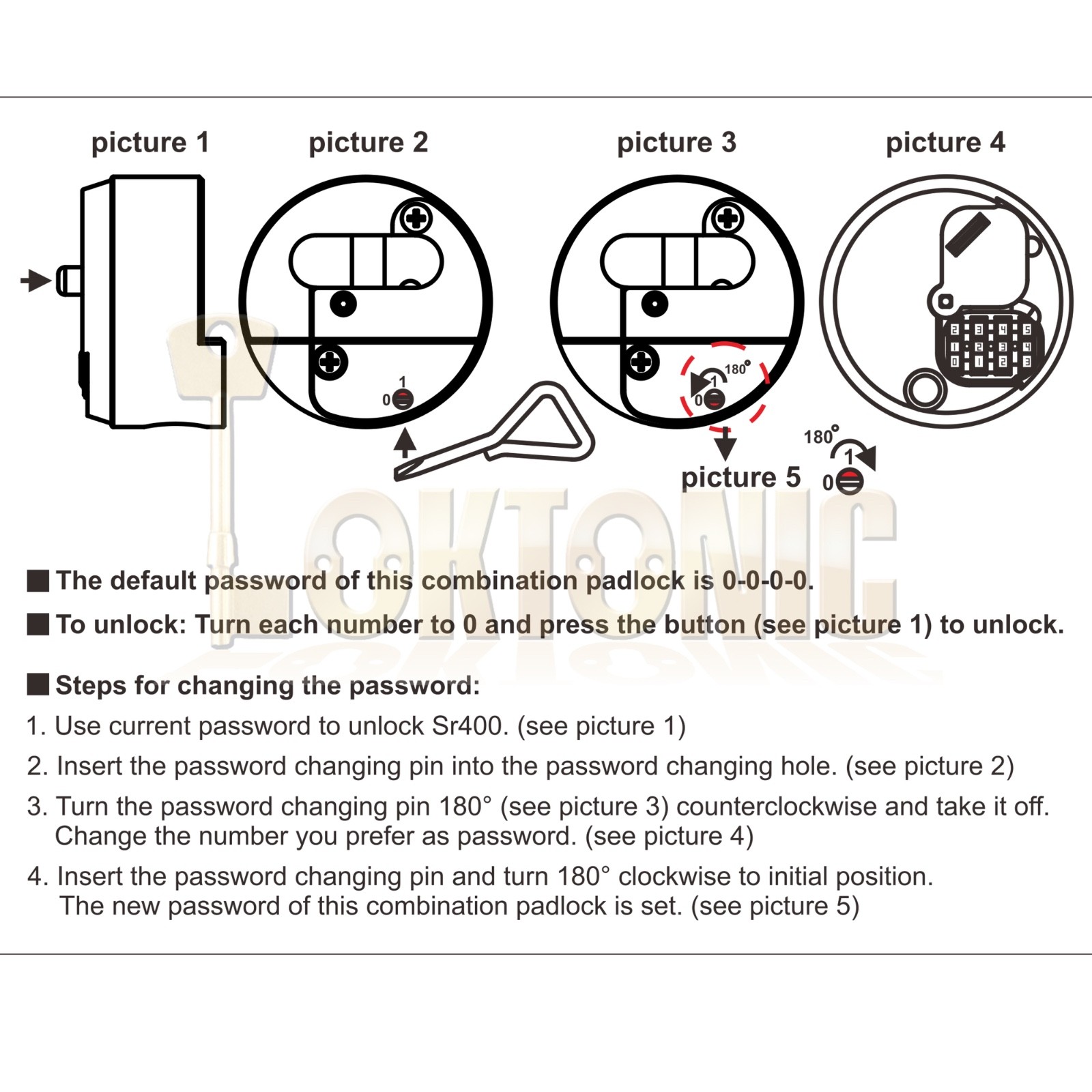 Federal SR400 Combination Round Puck Van Garage Security Hardened Steel Padlock - Image 6