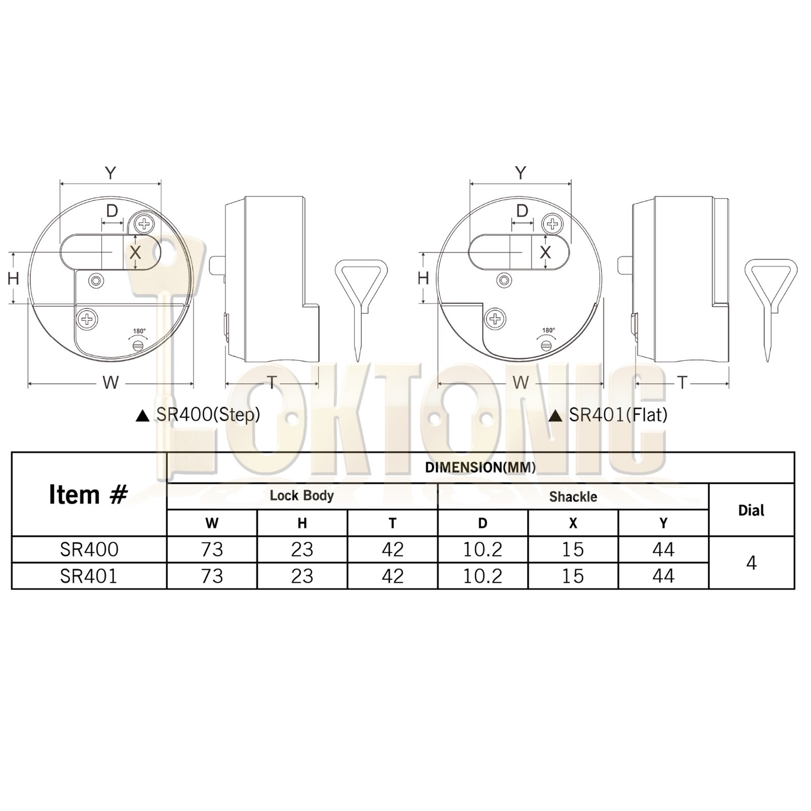 Federal SR400 Combination Round Puck Van Garage Security Hardened Steel Padlock - Image 7