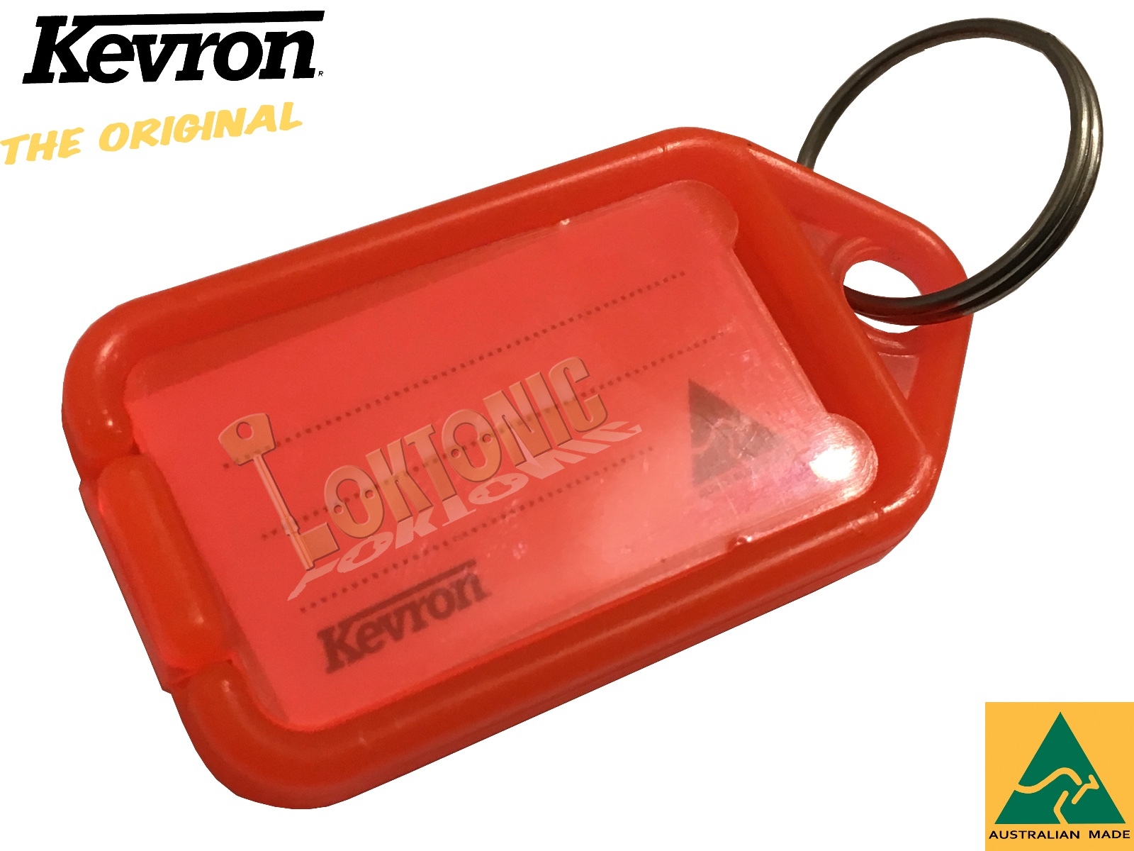 Kevron Pack 10 ID5 RED 100% Genuine Plastic Clicktag Label Key Tags Click Tag - Image 3