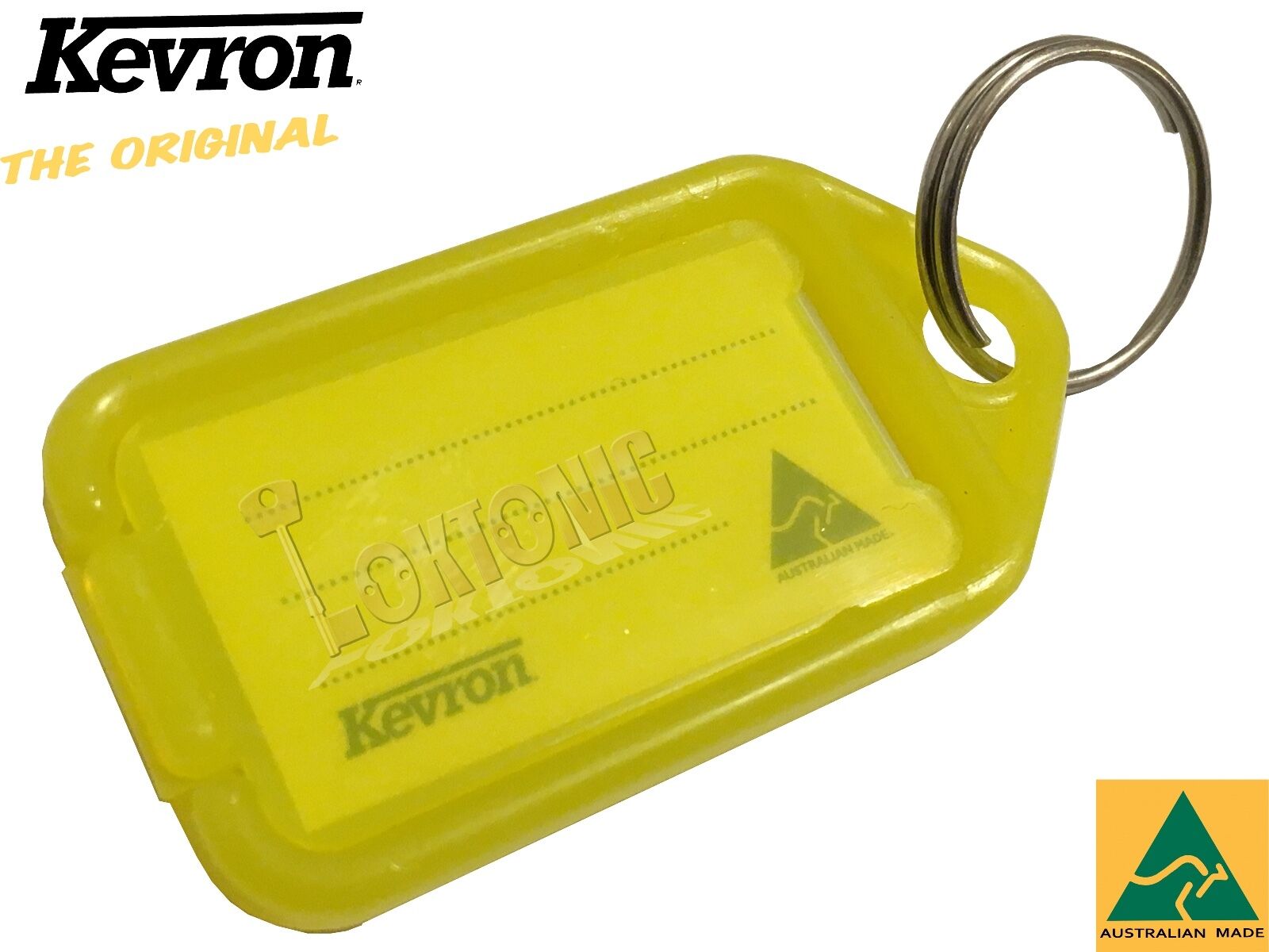 Kevron Plastic Heavy Duty Key Click Tags Labels Assorted Colours Fobs Card Id Loktonic