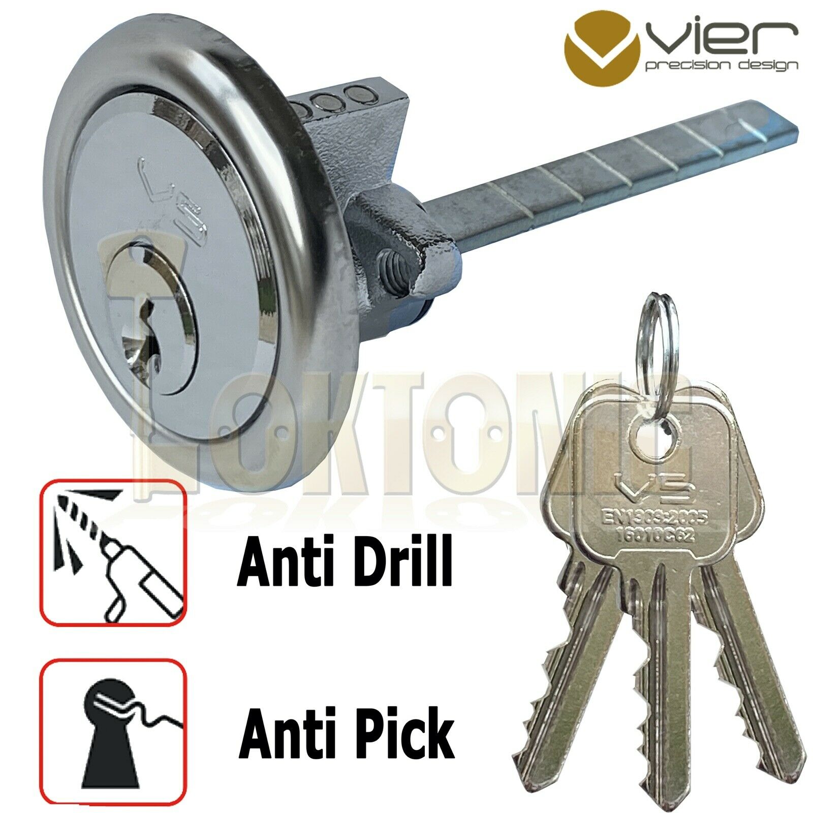 Details about   Security Rim Cylinder Door Lock Polished Chrome Yale ERA Latch fit Keyed Alike 