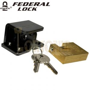 Federal High Security Shed Van Door Gate Lock Bracket Hasp Staple Padlock Combo