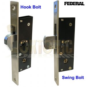Federal Narrow Stile Sliding Door Van Gate Shed Hook Dead Bolt Lock FD-TX190H