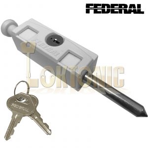 Federal White Sliding Multi Purpose Door Window Patio Security Locking Bolt Lock