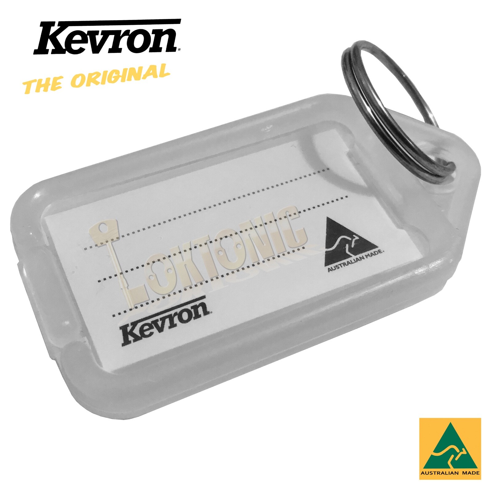Kevron Pack 10 ID5 CLEAR 100% Genuine Plastic Clicktag Label Key Tags Click Tag - Image 3
