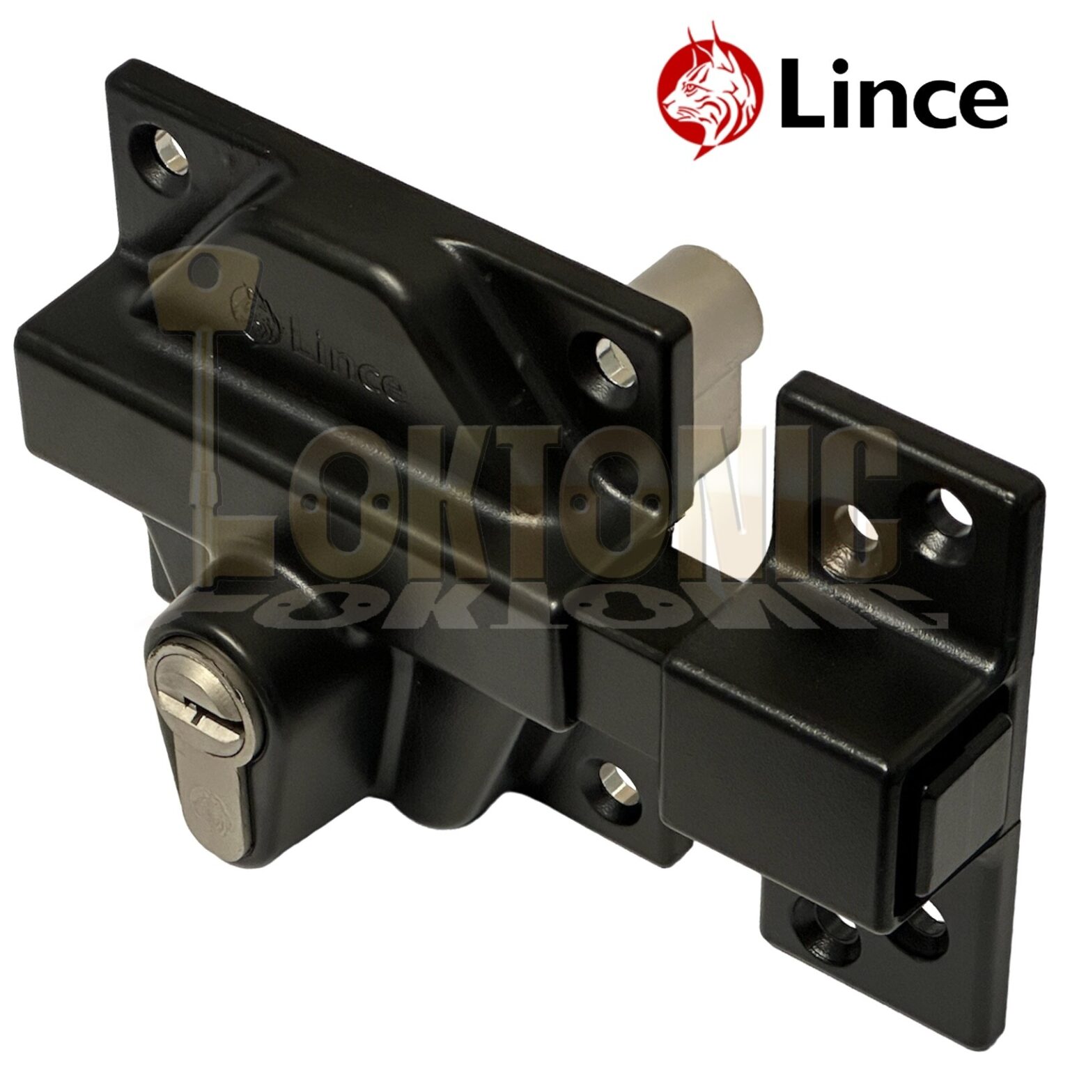 Gate Rim Deadlock Lince Black High Security Heavy Duty Euro Gate Lock Slide Rim Dead Bolt ...