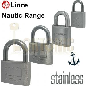 Lince Brass Corrosion Weather Resistant Marine Steel Shackle Padlock BS EN 12320