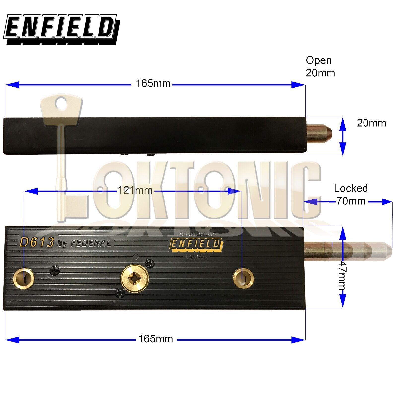 Details about   Enfield Federal Up And Over Garage Door Bolts Locks High Security Mk11 2021 