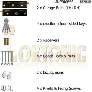 Federal Enfield Up And Over Garage Door Bolts Locks High Security Mk13 2023