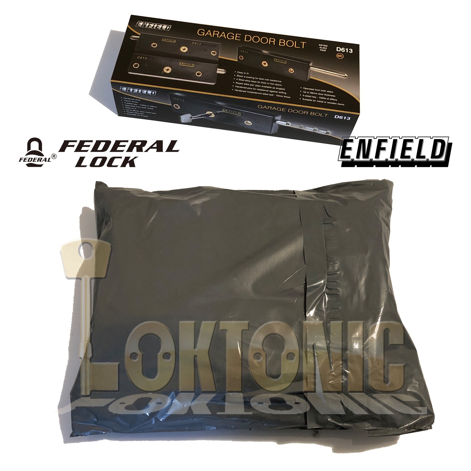 Federal Enfield Up And Over Garage Door Bolts Locks High Security Mk15 2025 - Image 5
