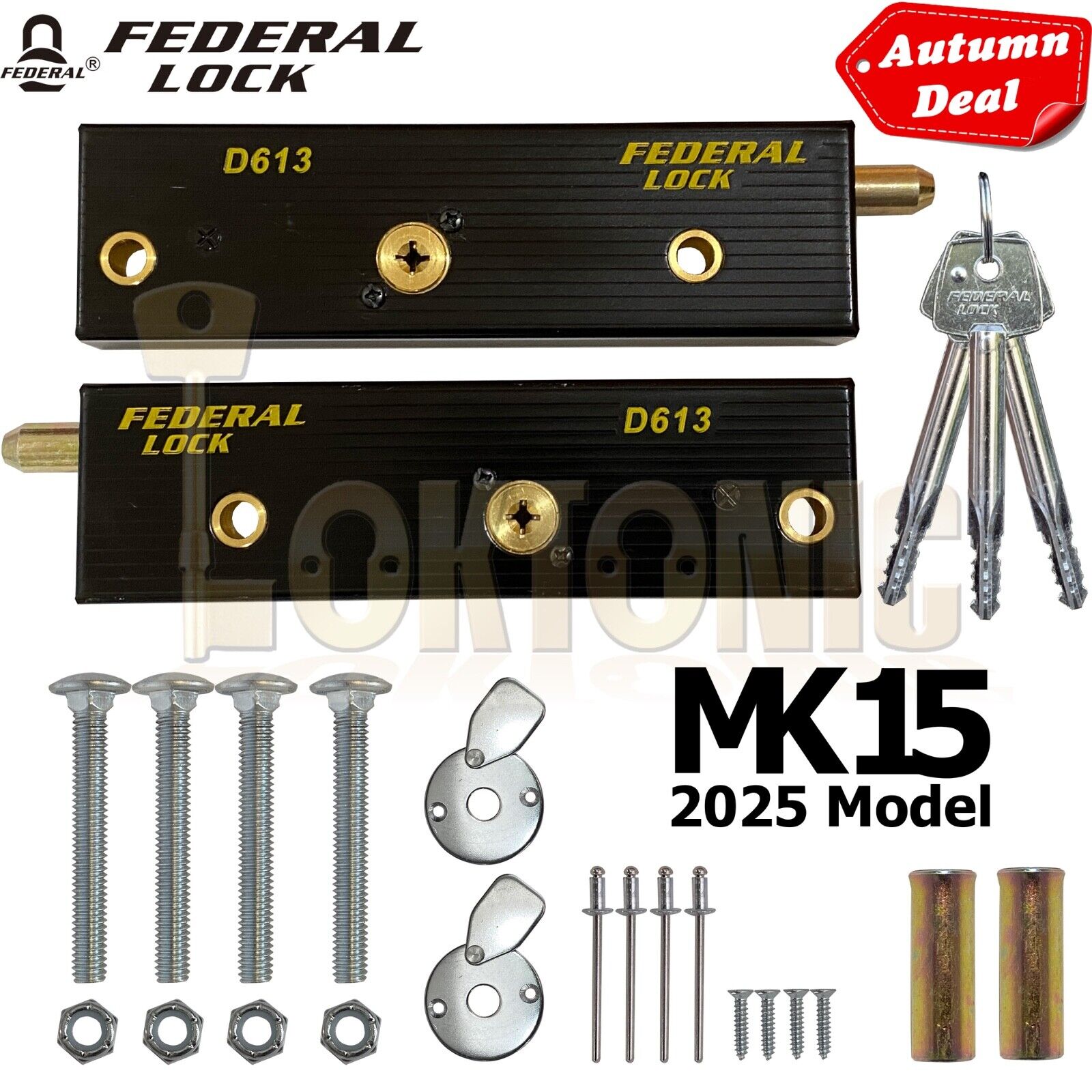 Federal Enfield Up And Over Garage Door Bolts Locks High Security Mk15 2025