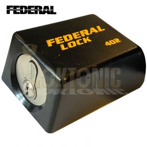 Federal Shackle-less Solid Steel Heavy Block Duty Container Padlock