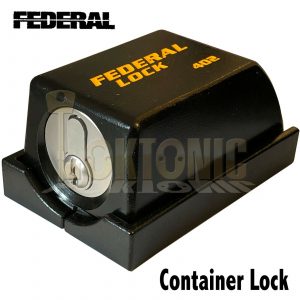 Federal Shackle-less Solid Steel Heavy Block Duty Container Padlock With Hasp