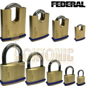 Federal Super Series Solid Brass Padlocks Hardened Shackle All Sizes Available