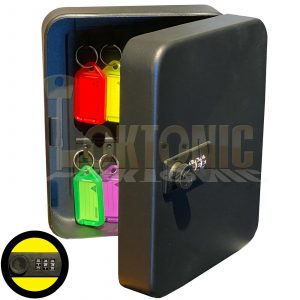 20 Hooks Wall Mounted 3 Digit Combination Lock Key Safe Storage Box Cabinet