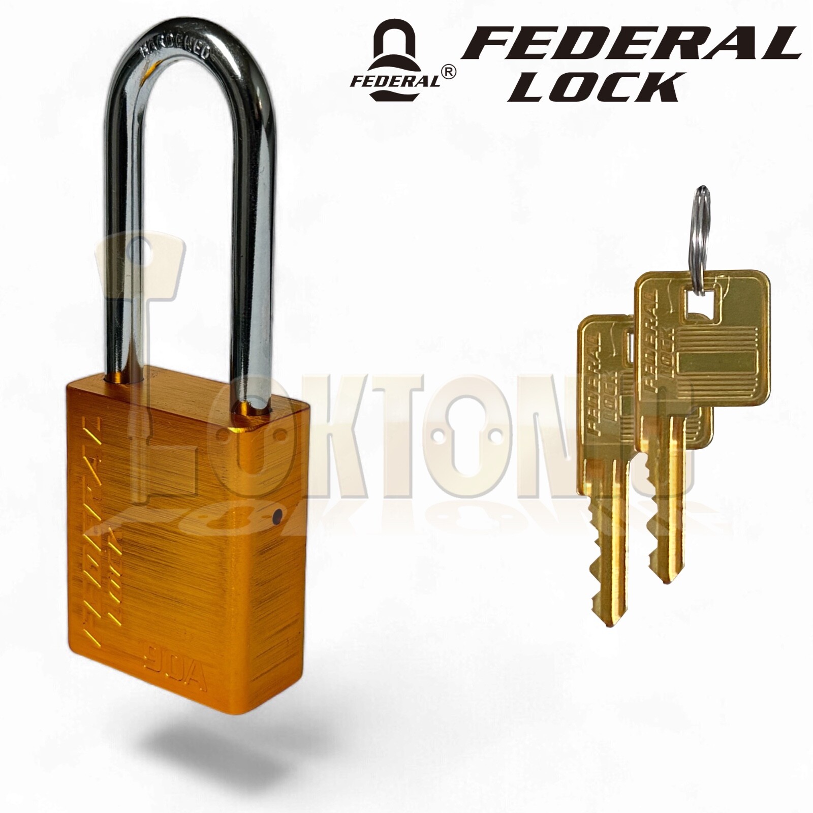 Federal 92A 38mm Long Shackle Security Weather Resistant Solid Aluminium Padlock - Image 3
