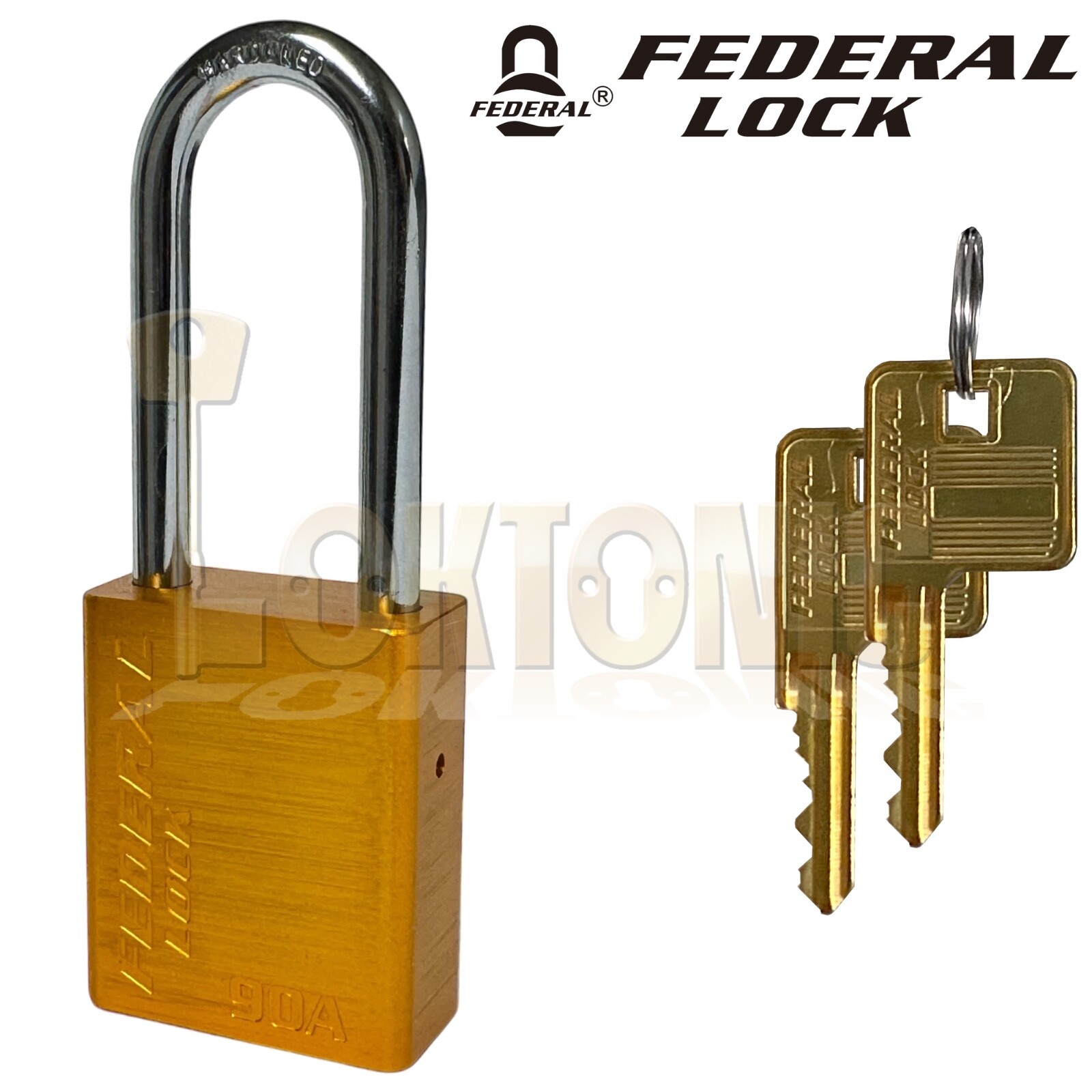 Federal 92A 38mm Long Shackle Security Weather Resistant Solid Aluminium Padlock - Image 4