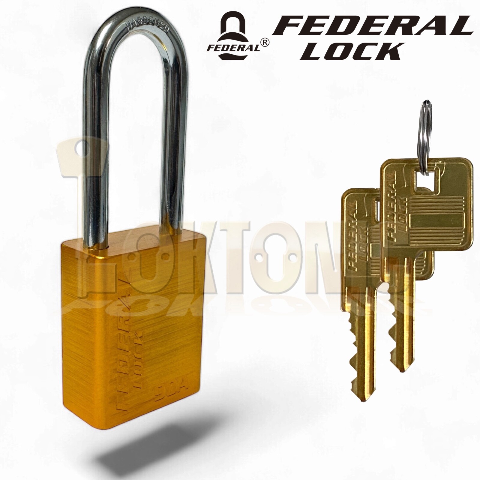 Federal 92A 38mm Long Shackle Security Weather Resistant Solid Aluminium Padlock