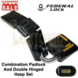 Federal NSR60 & 1085 Heavy Duty Combination Hasp & Padlock Set SALE SALE