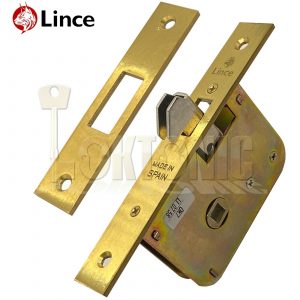 Lince L5490-50 Mortice Sliding Auto Locking Hook Lock 8mm Spindle With Strike