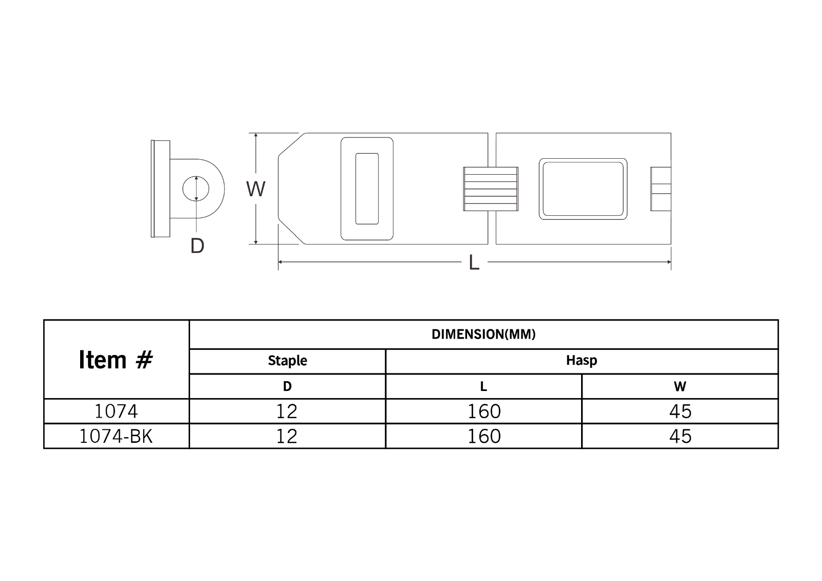 Federal FD1074 High Security Steel Garage Shed Van Gate Hasp And Staple - Image 3